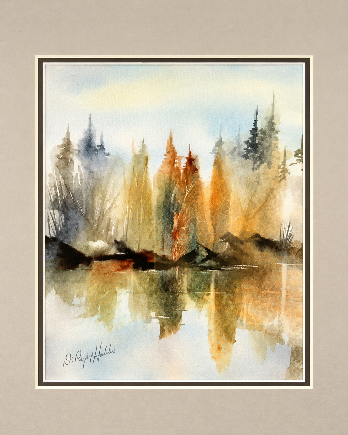 Autumn Lake Mirror